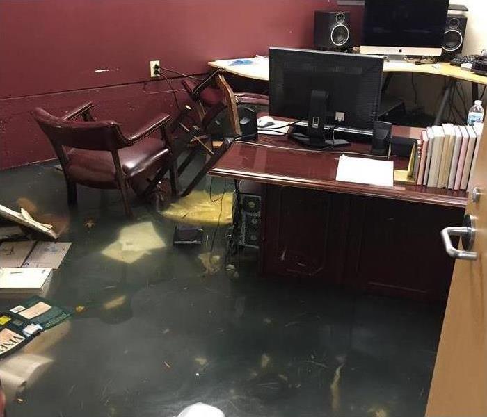 Flooded office