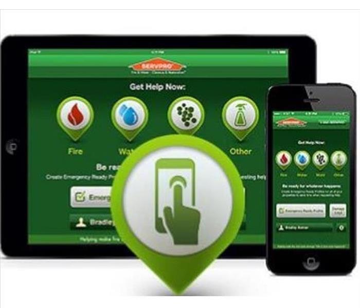 Graphic that shows the SERVPRO Ready plan app on an iPad and Phone